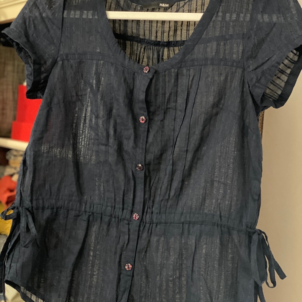 H&M - Eyelet Embroidery Blouse